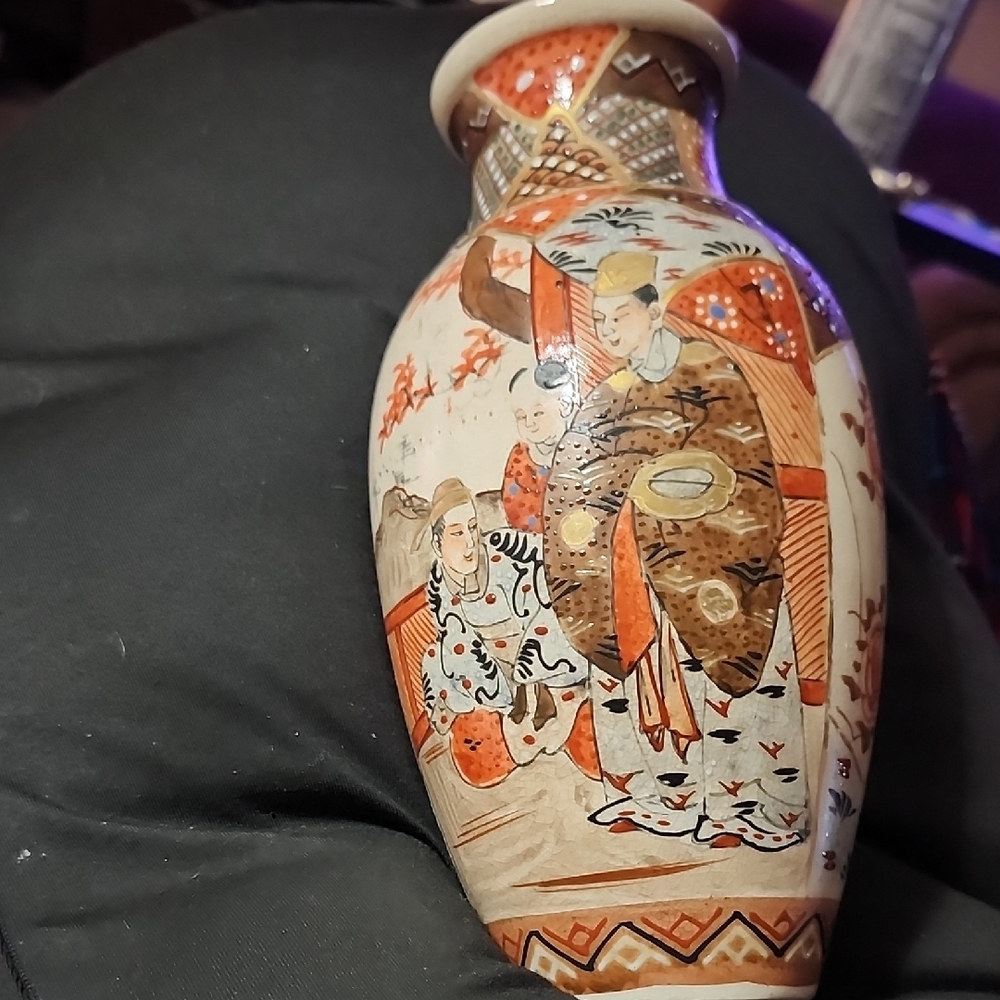Handcrafted Ceramic Vase with Traditional Design